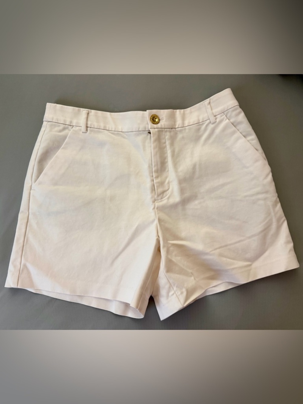 Lilly Pulitzer White High-Rise Tailored Lined Shorts size 10